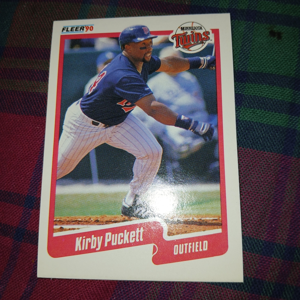1990 Fleer Kirby Puckett, Greg Maddux, & Kirby Puckett Like New